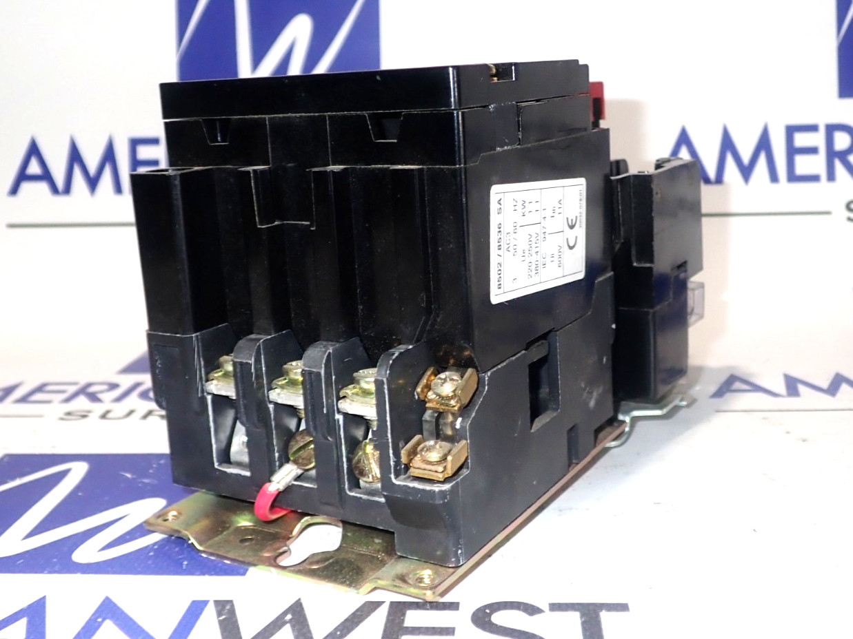 Square D 8536SAG12 Size 00 Starter 3P 11A 600V Contactor 480V Coil -Tested ST418