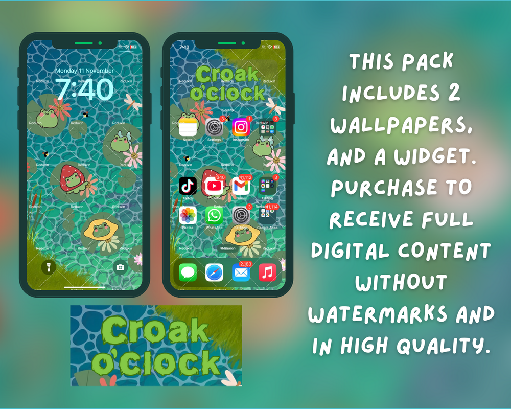 Froggy Wallpaper Pack | Wallpaper | Theme | Illustration | Widget