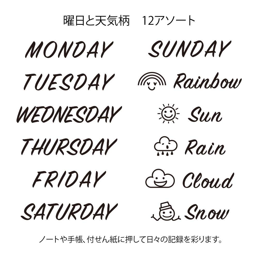 35375006 Rotating Stamp, Day and Weather Pattern