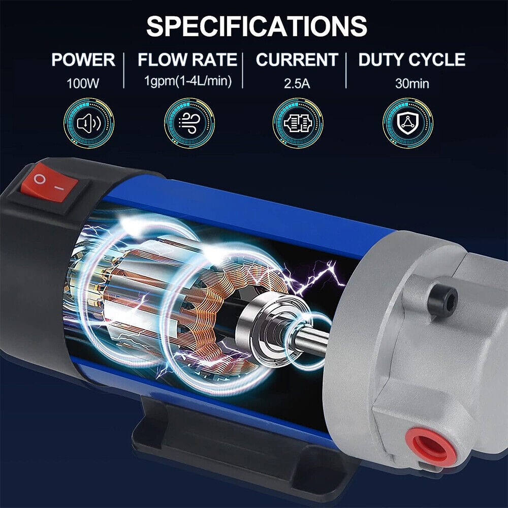 12 Volt Electric Engine Oil Transfer Extractor Fluid Suction Pump Set