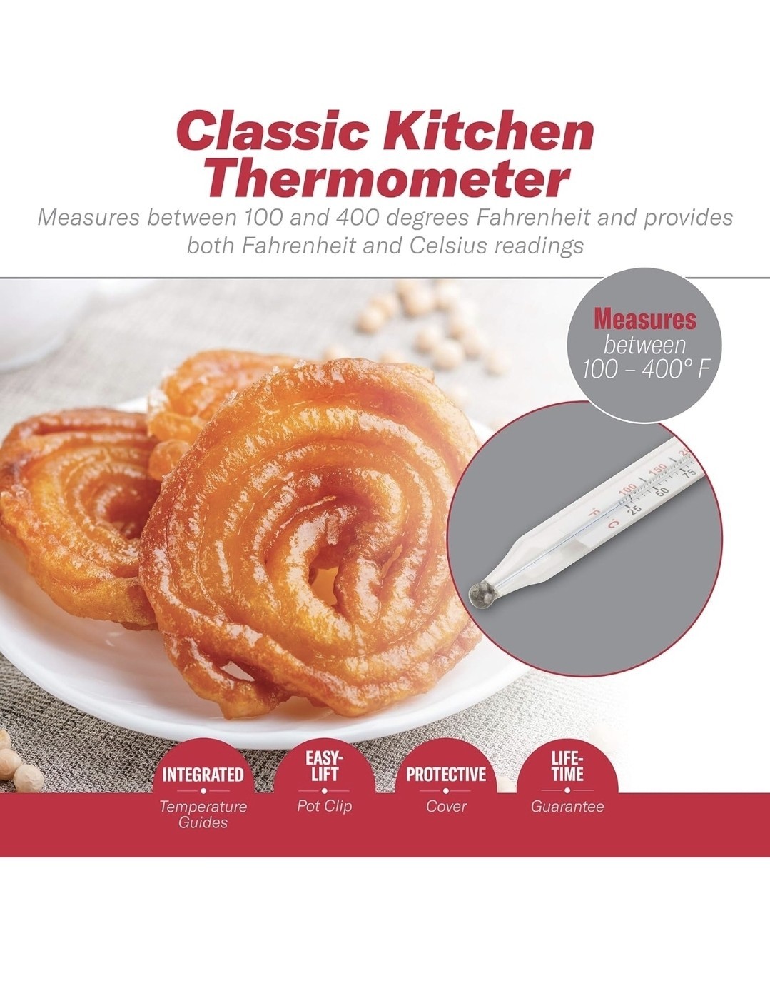 GoodCook Everyday Candy & Deep Fry Thermometer Glass - Model 25115