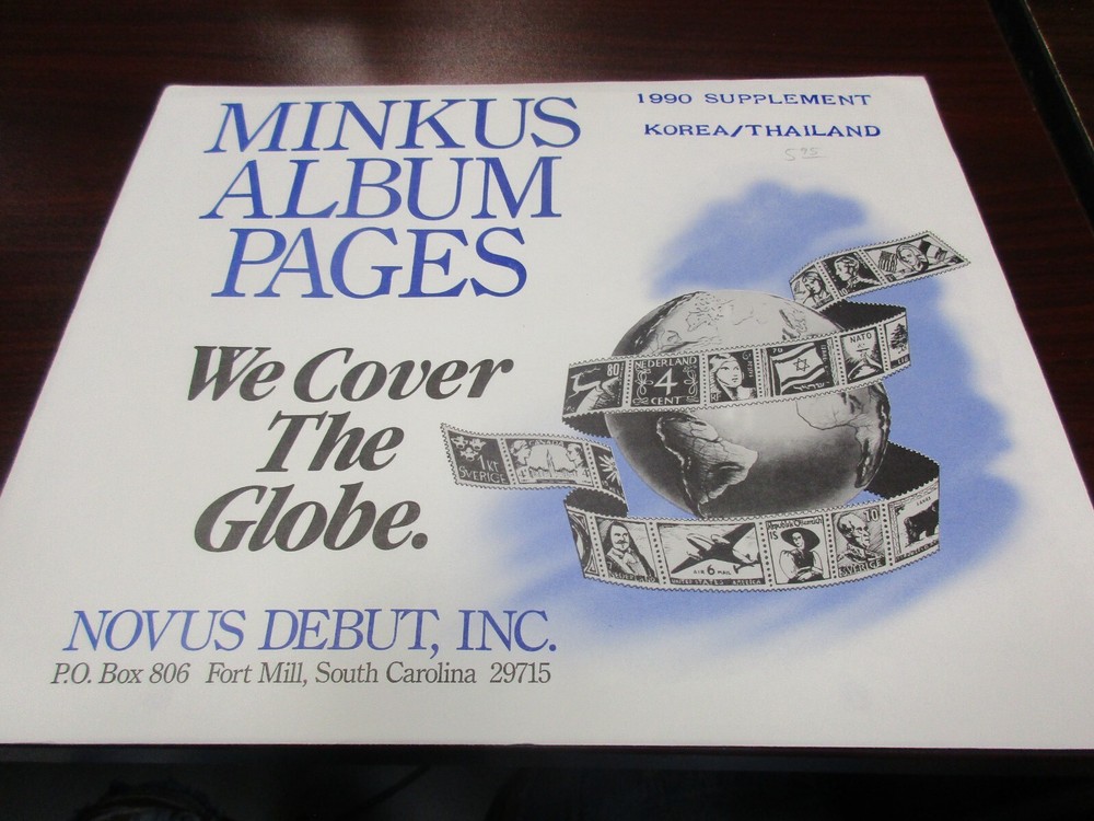 "MINKUS" ALBUM PAGES 1990  SUPPLEMENT  KOREA /THAILAND  W/FREE SHP.