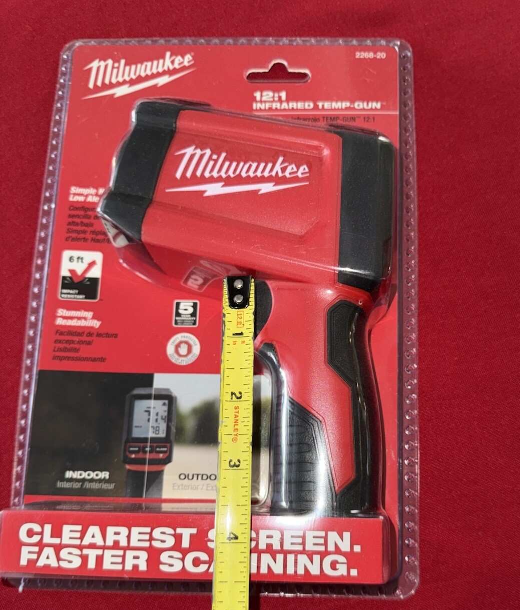 Milwaukee 2268-20 12:1 INFRARED TEMP GUN With 9V Battery New With Tags NWT