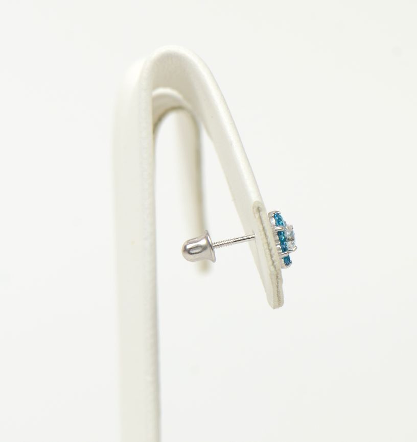 14K Solid White Gold Screw Back Earring Backing (small) by pc