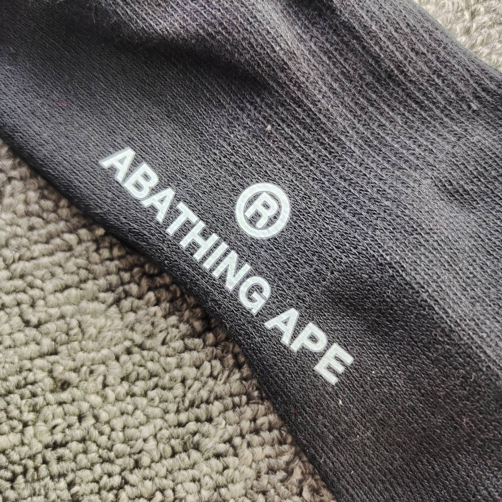 BAPE A Bathing Ape Head Embroidered Crew Socks - 3pcs