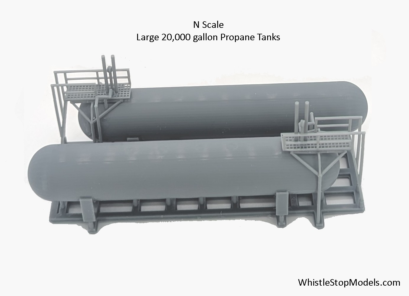 N Scale 2 Large Propane Tanks