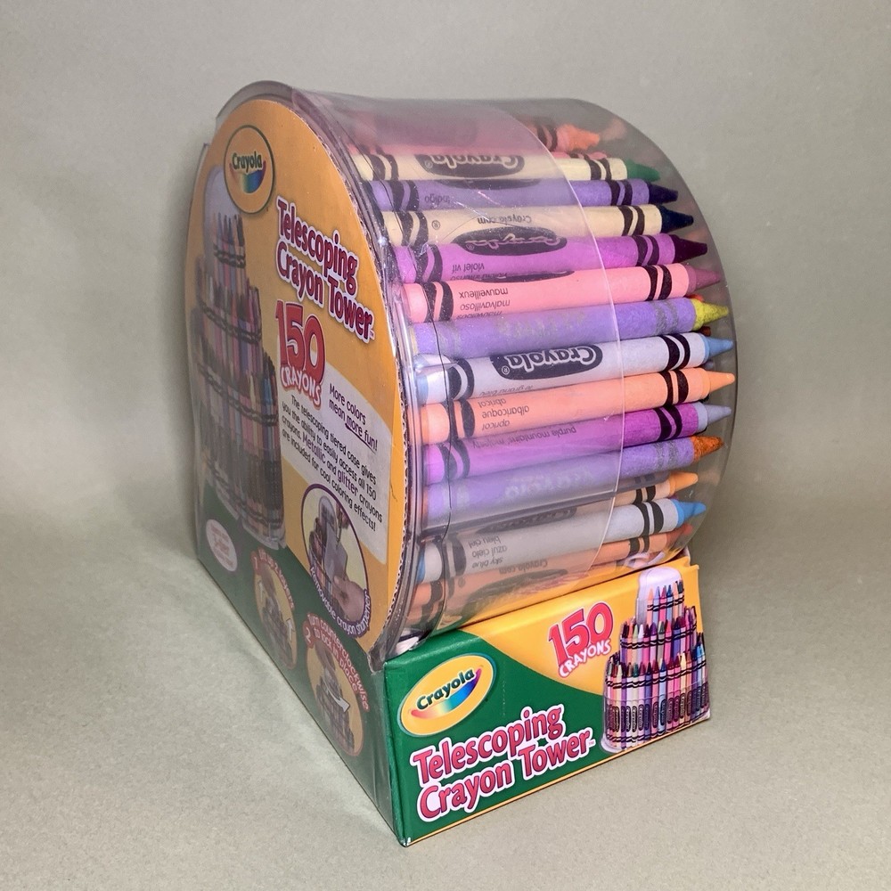 CRAYOLA Telescoping TOWER 2007 3-Tier Display Case 150 CRAYONS Unopened