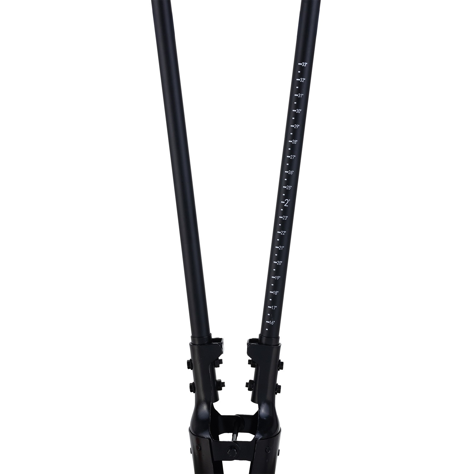 Manual Post Hole Digger 57.5 in Fiberglass Handle with Scale