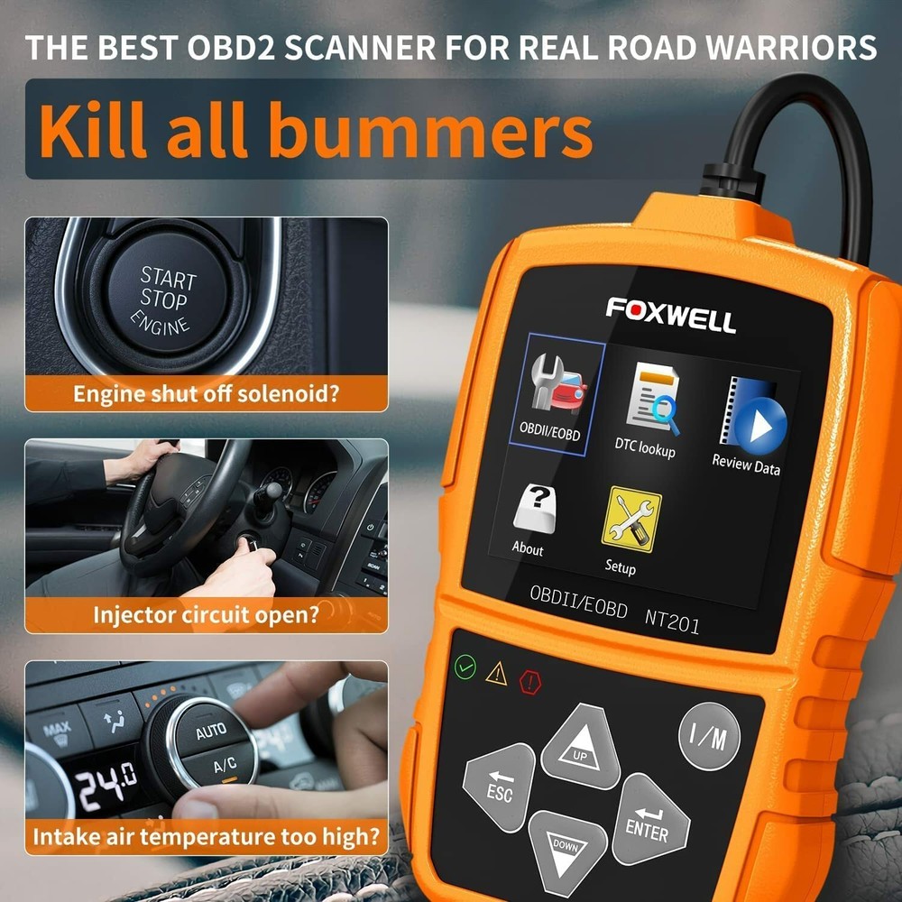 Foxwell NT201 Automotive OBD2 Scanner OBD Car Code Reader Diagnostic Scan Tool