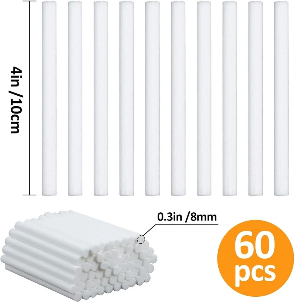 60PCS Humidifier Stick Filter Refill - Mini Sticks White