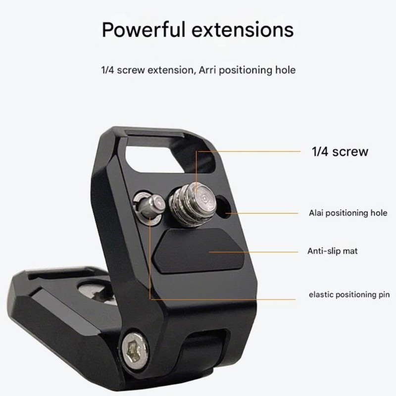 Folding Camera Bracket Aluminum Alloy Tool Less Setups Damping System