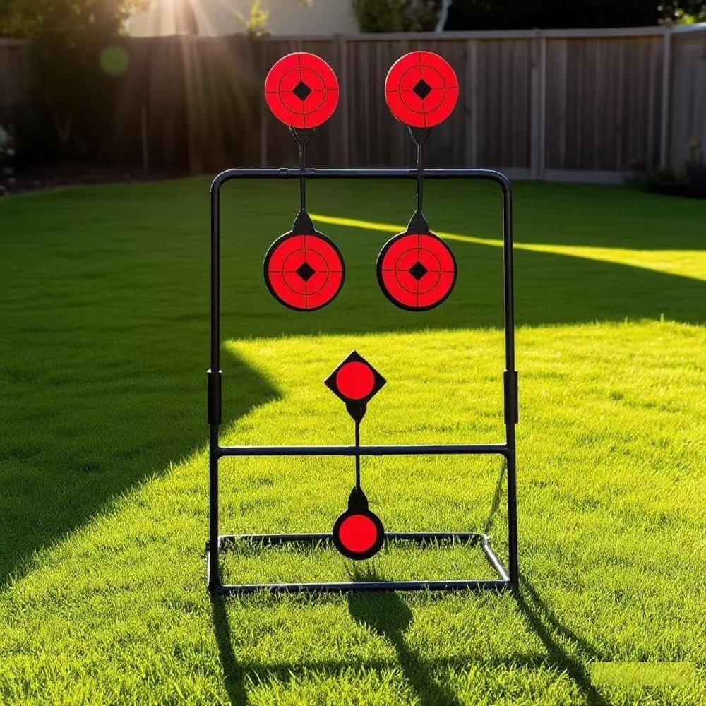 Metal Target, Backyard BB Target, Automatic Reset, Round, Iron, Portable Design,