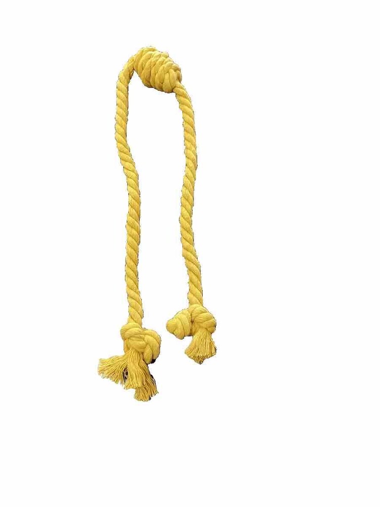 Handmade Yellow Rope Dog Toy Medium