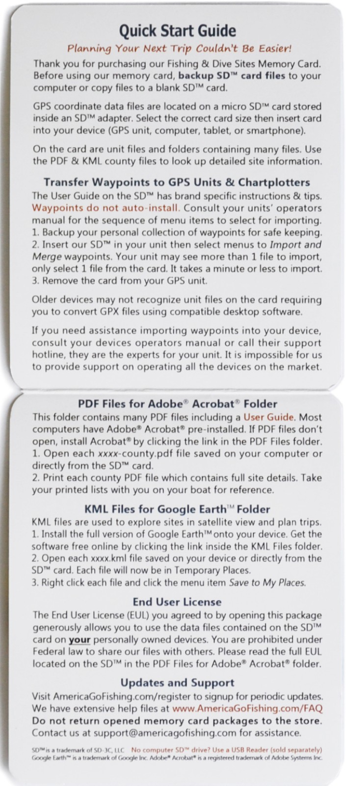 Charlotte County Fishing & Dive Sites Memory Card