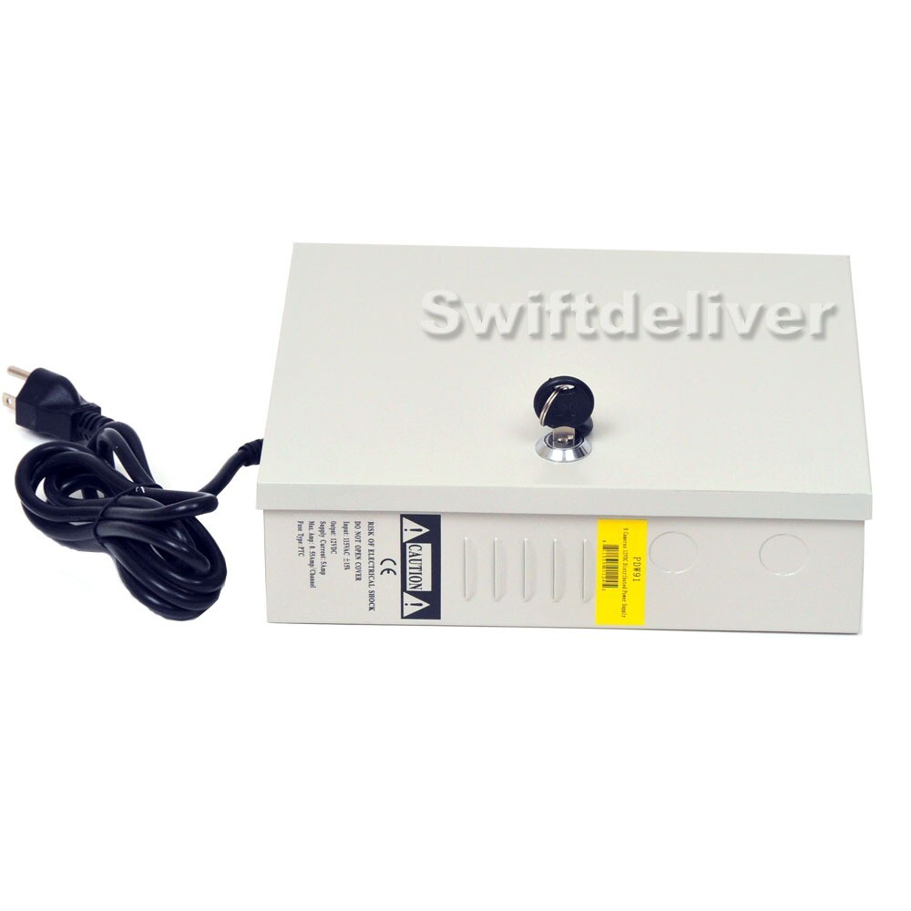 9 Channel CCTV Security Camera 12V DC Power Supply Distributed Switch Box 1c7