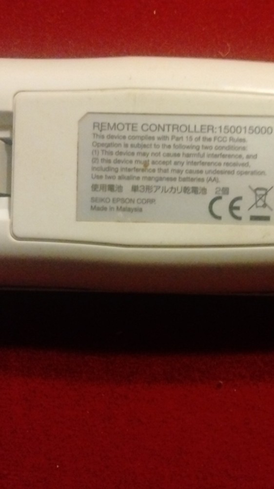 Epson Projector Remote Control White 150015000
