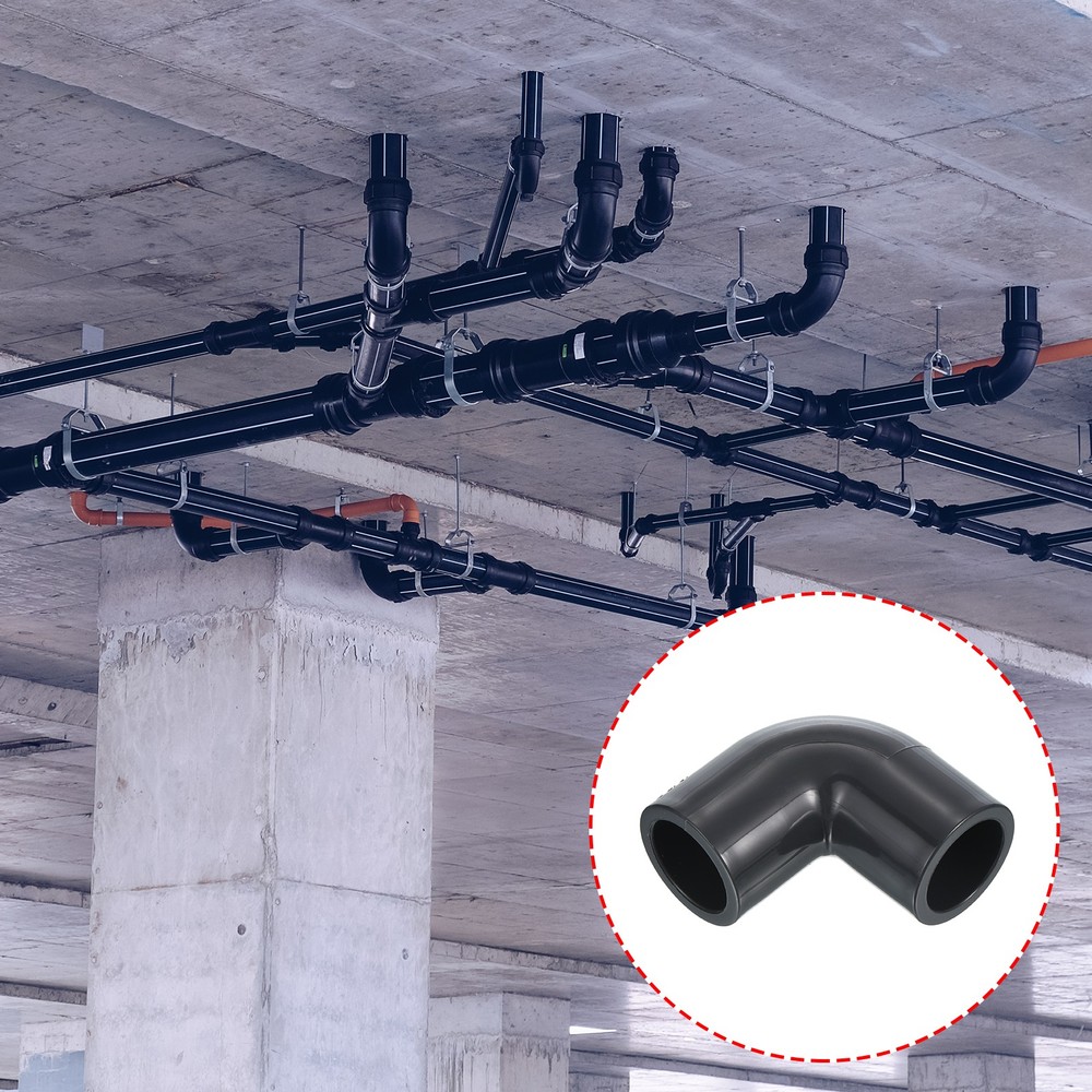 2Pcs UPVC Pipe Fitting Elbow 16mm Socket 90 Degree Adapter Connector Gray