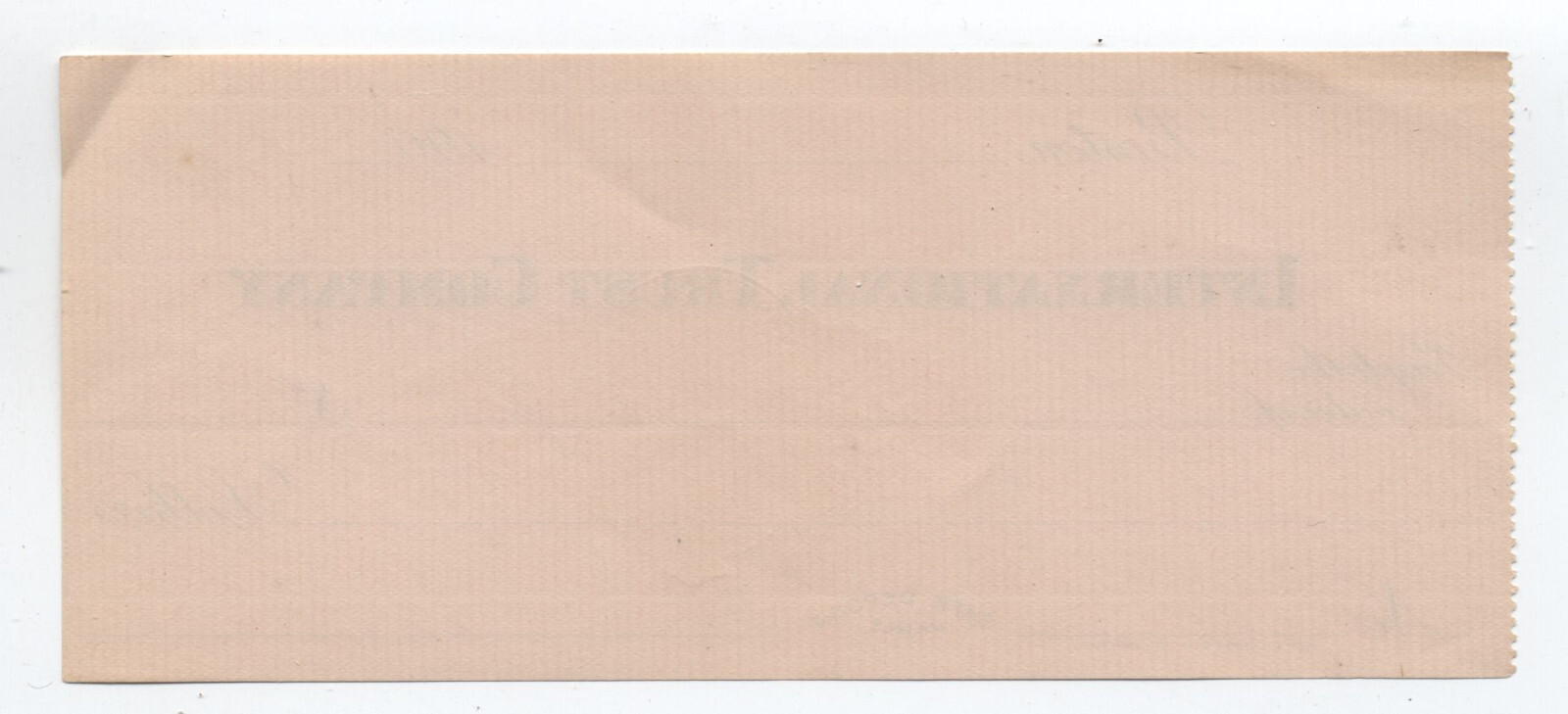 c1900 Boston MA International Trust company RN-x7 unused check [6829]