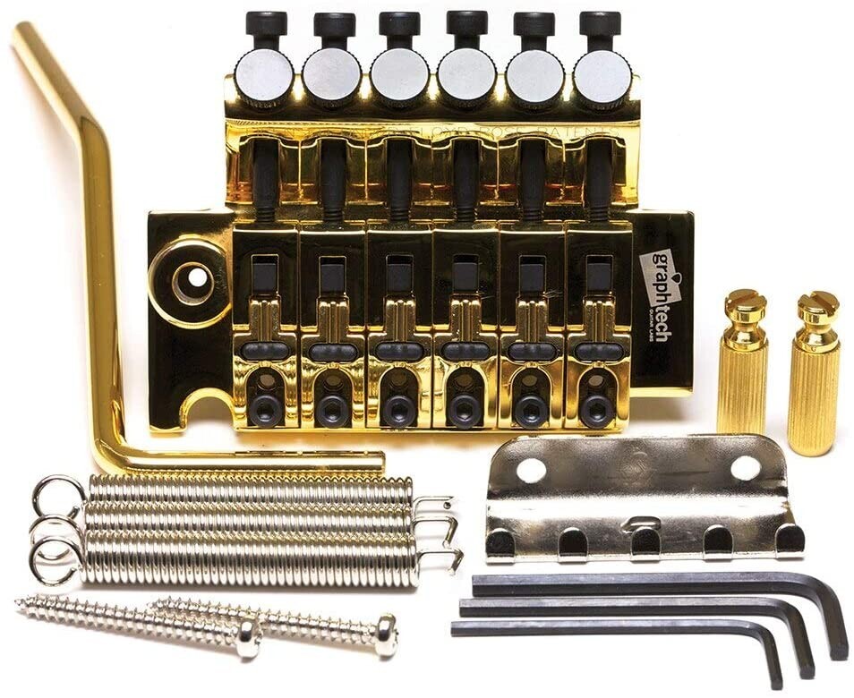Graph Tech LB63 Floyd Rose Style Black Locking Bridge & String Savers PS-0080-G0