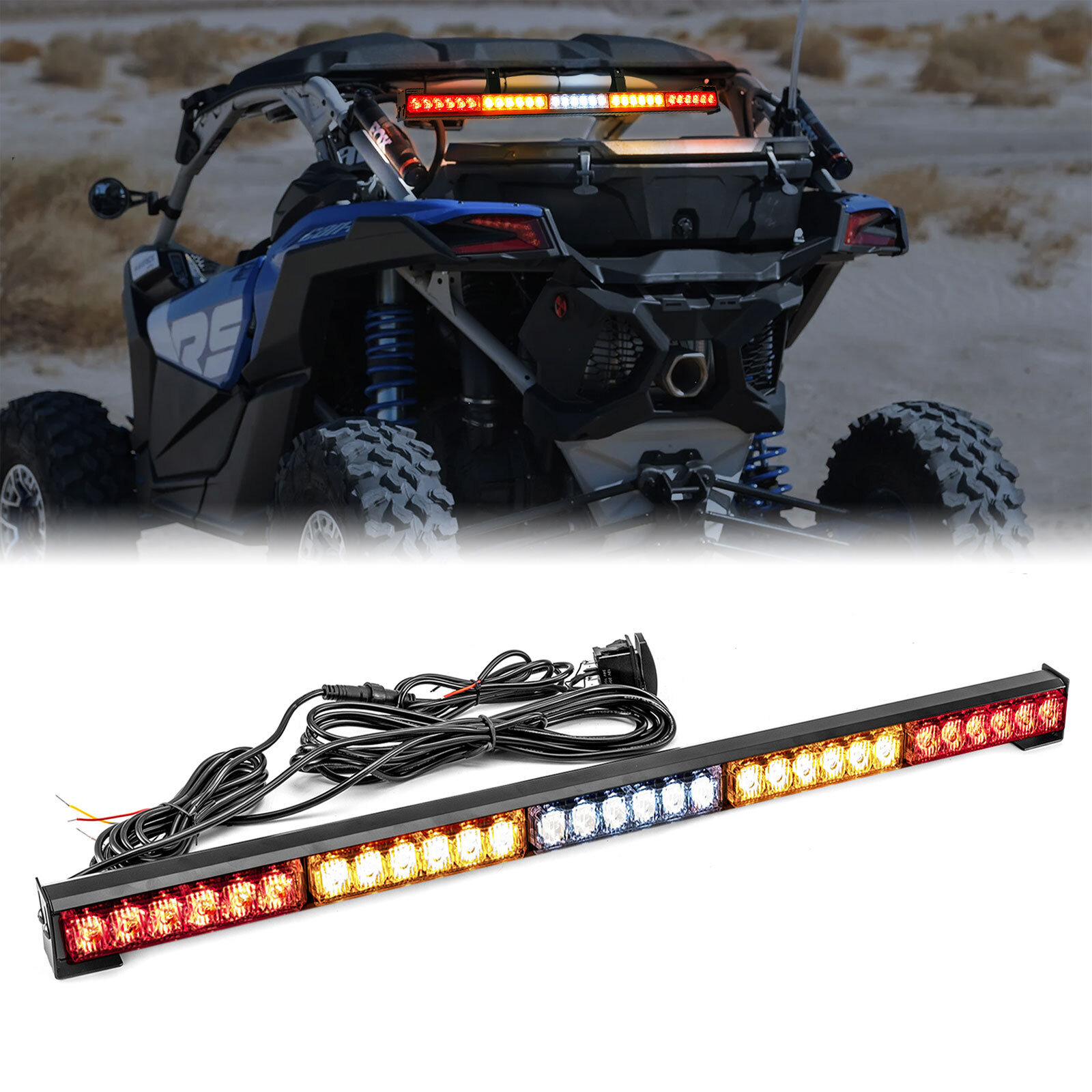 30" LED Light Bar Chase For Polaris RZR Can-AM UTV Off Road Reverse Strobe RYWYR
