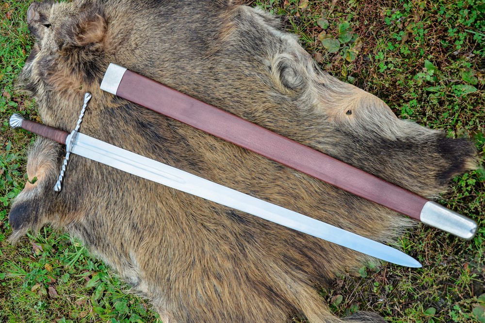 Bastard sword, hand and a half with sheath