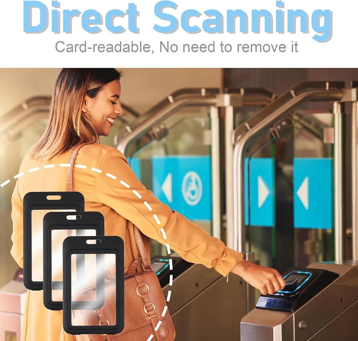 3 Pack ID Badge Holder with Plastic Clip, Double-Sided Clear Vertical Badge.....