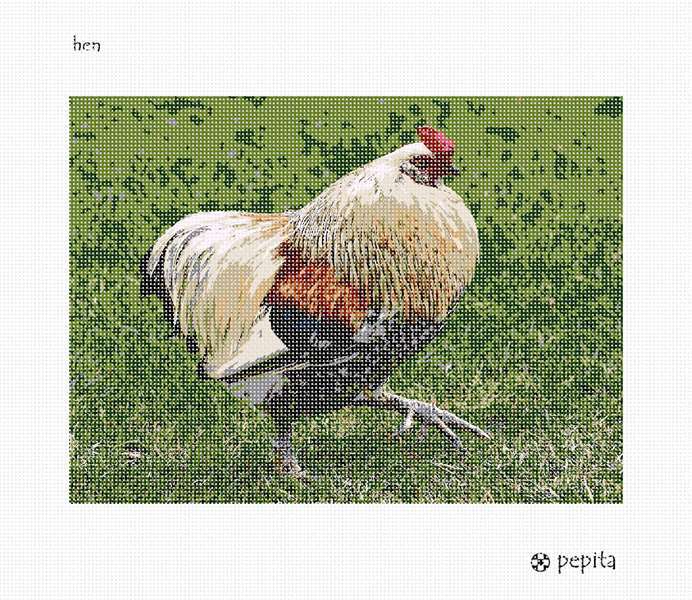 Hen Needlepoint Kit or Canvas