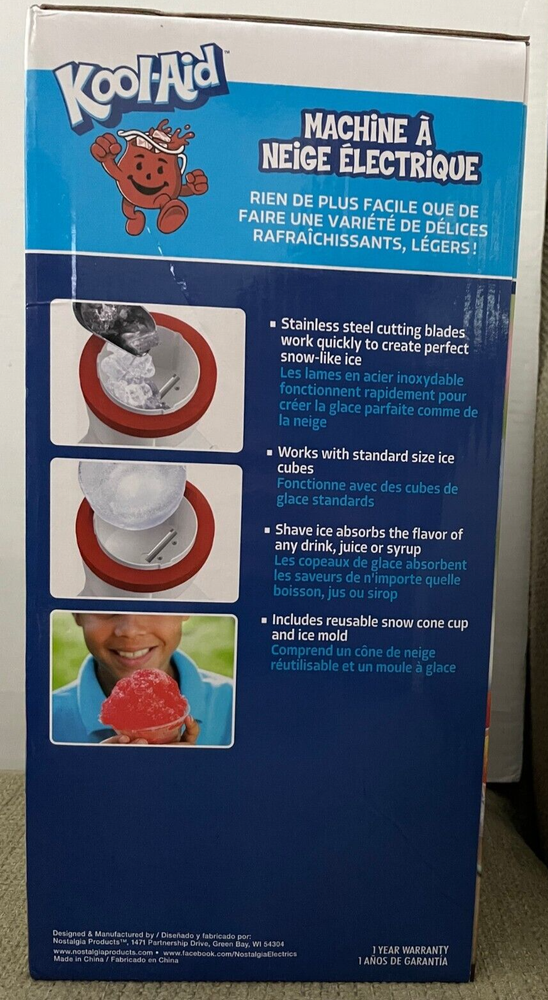 Kool-Aid Electric Shave Ice & Snow Cone Maker *new*