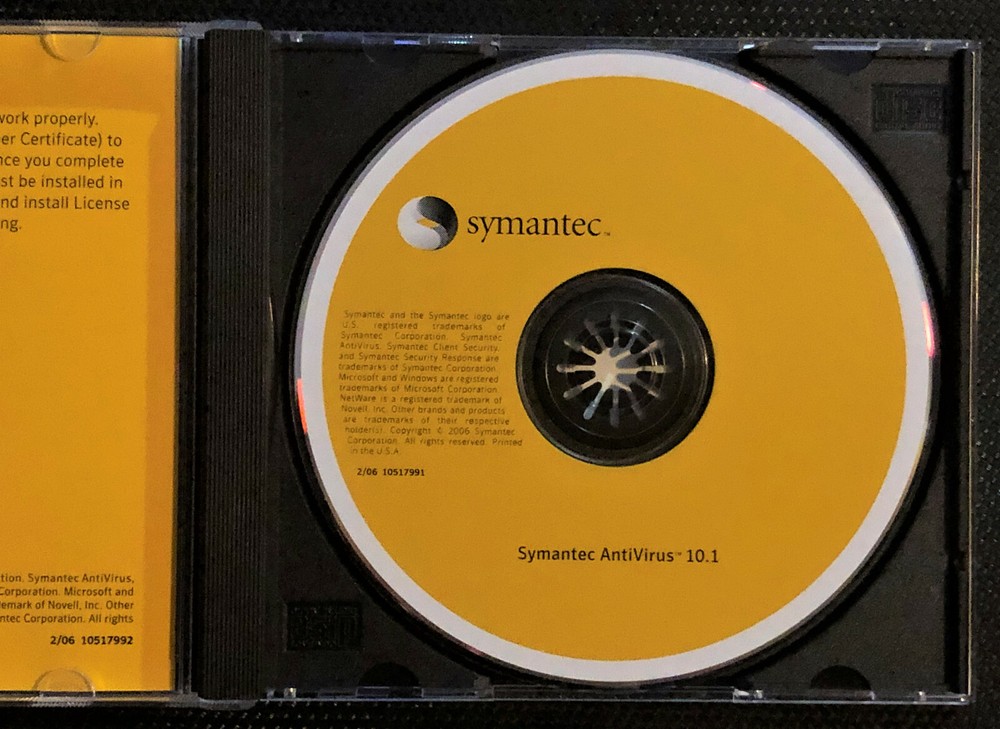 Symantec Antivirus 10.1 Disc