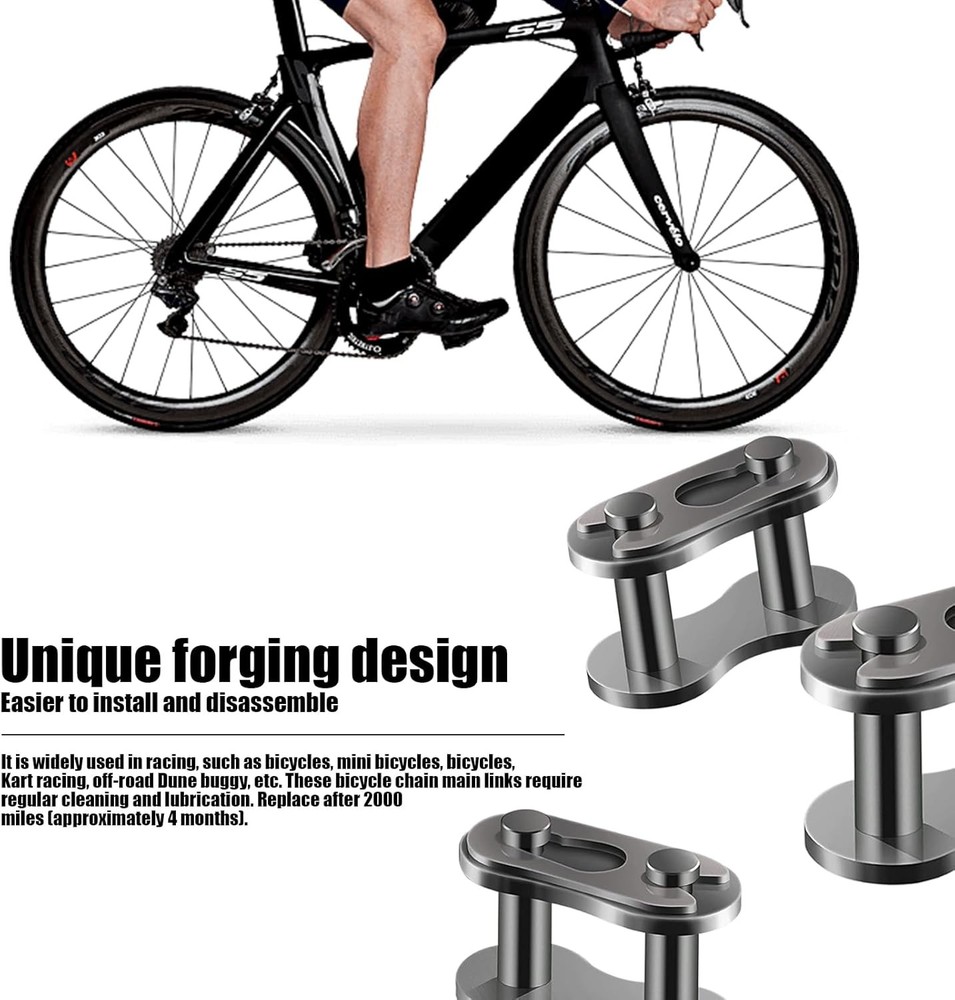 420 Chain Master Link 10 Pack Roller Black