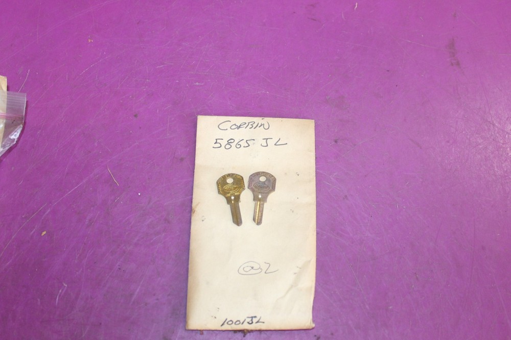 Two (2) Corbin 5865JL Key Blanks. See pic.
