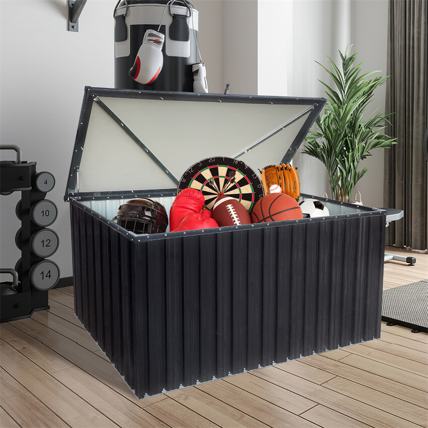 Large Metal Storage Box for Outdoor Use - Durable Organizer