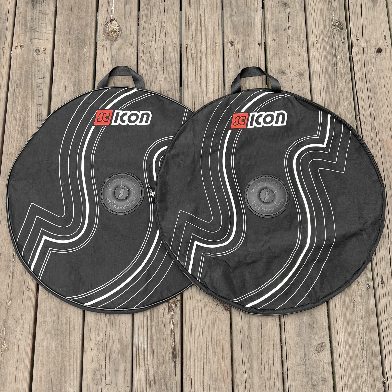 Pair of Scicon Bike Bicycle 2 x Single 26” Wheel Travel Bags Non-Padded Black