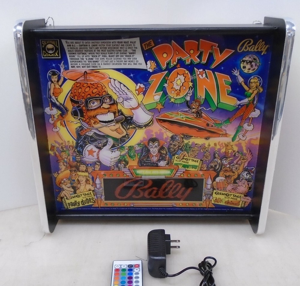 Bally Party Zone Pinball Head LED Display light box