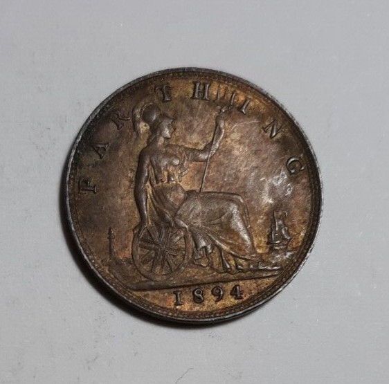GREAT BRITAIN 1894 FARTHING UNC CONDITION