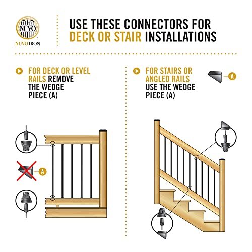 SQMDRA Surface Mount Deck Square Pack installs one 20 Pack of Round balusters...