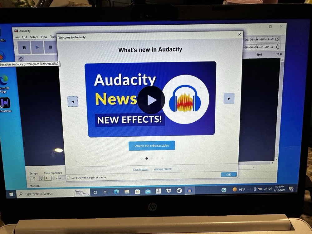 Audacity Pro 3 Audio Music Studio + Muse Hub + 100 VST - Windows Mac Linux-CD