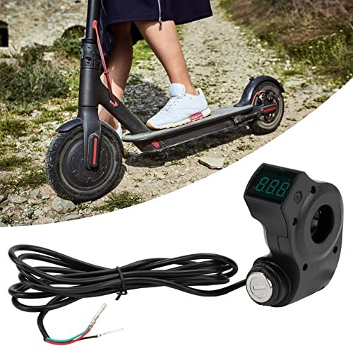 Electric Scooter Ignition, 3 Pin Plug One Button Start Lock Switch with 2 Keys