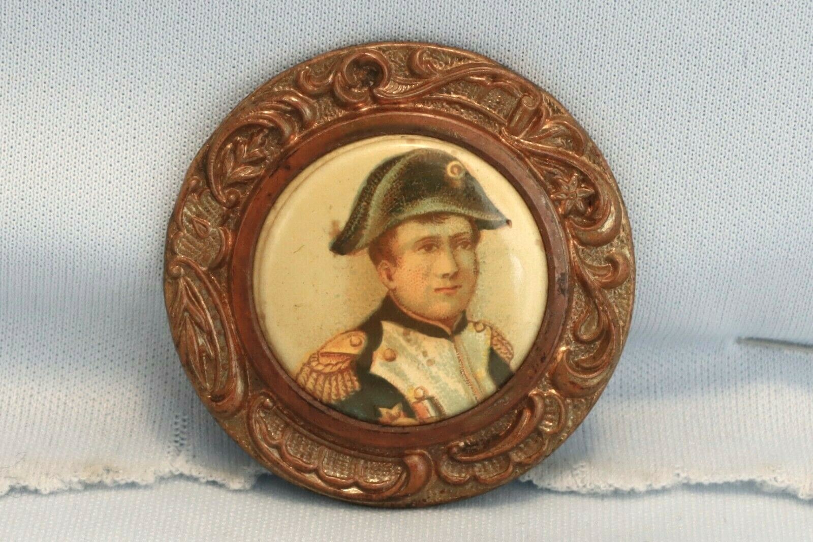 Antique Celluloid Button French Emperor Napoleon Bonaparte