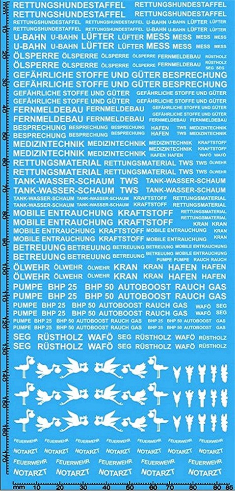 Phosphorescent Emergency Services DE 06 Decal 1:87
