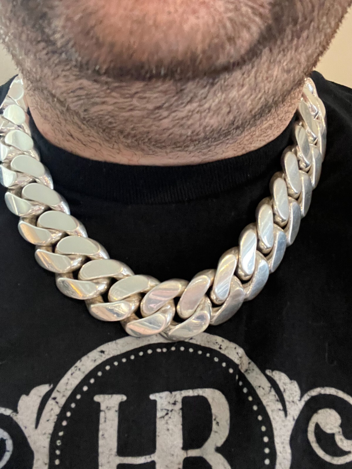 Real Handmade Tight Link Miami Cuban Chain Bracelet or Necklace in 999 Silver