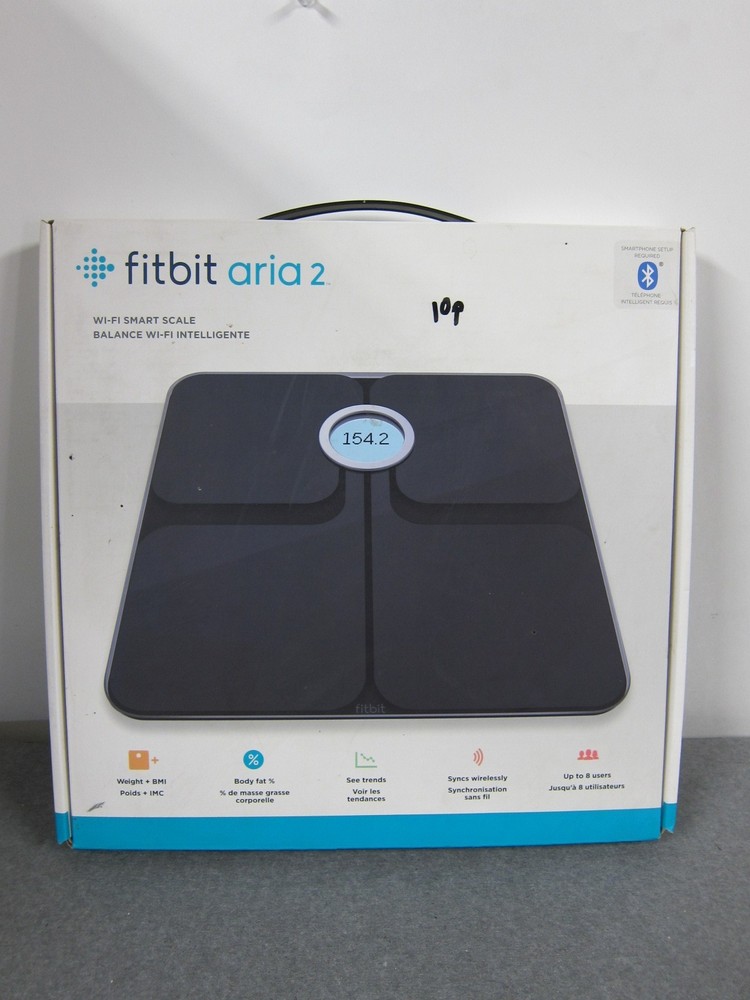 Fitbit Aria 2 Digital Bluetooth Bathroom Smart Scale Black - NEW