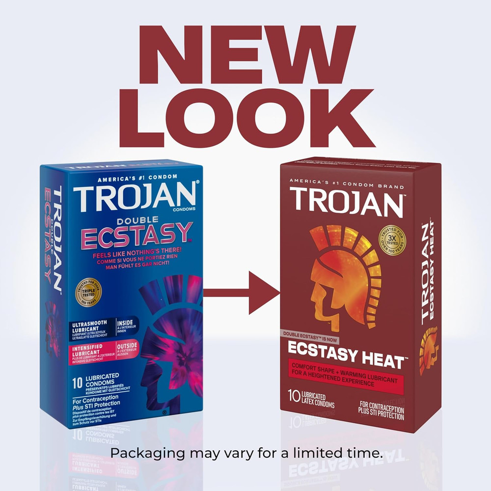 Double Ecstasy Lubricated Condoms - 10 Count