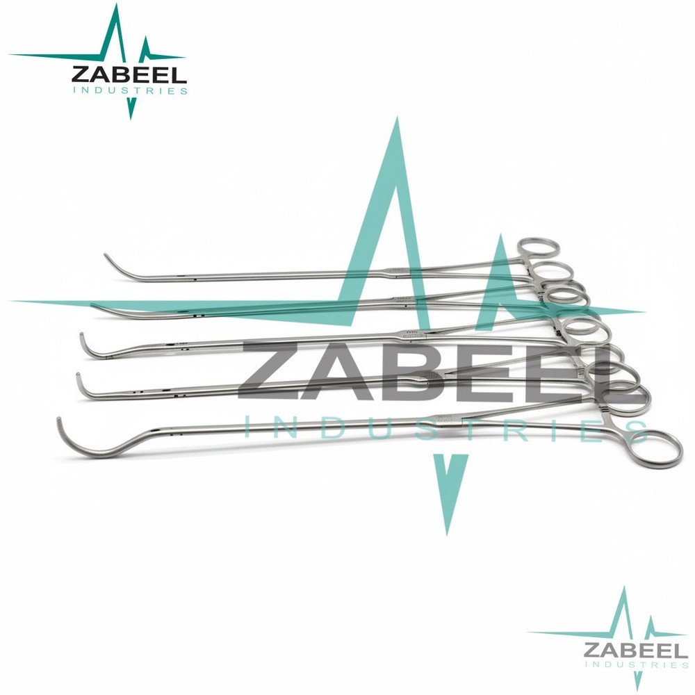 5 Pcs Set Thoracoscopic Surgical Instruments Set | Thoracotomy Tissue Forceps ZI