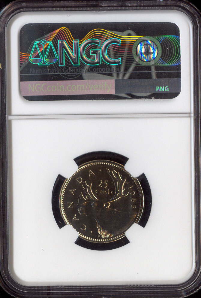1985 Canada 25 Cents 25C MS67 MAC Quality