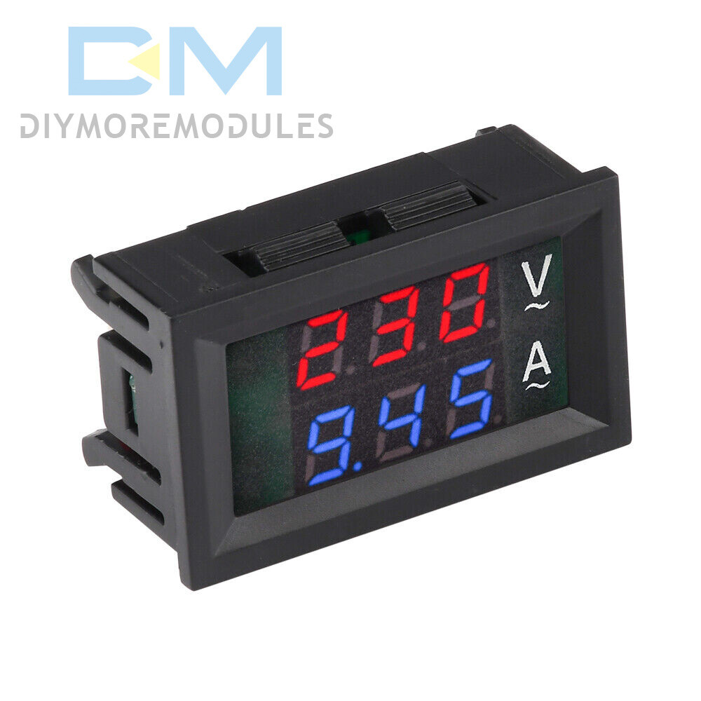 Voltmeter Current Voltage Amp Meter Hall Effect Sensor AC50-600V 10A/50A/100A