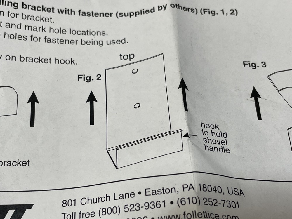 FOLLET Ice Shovel Bracket PB502360