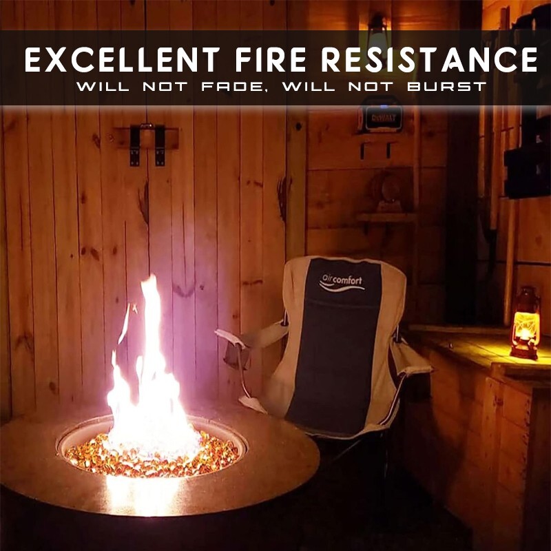 1" Heart Shaped Fireproof Glass Stone for Fire Pits, Fireplaces - Brown 1/3/5 lb