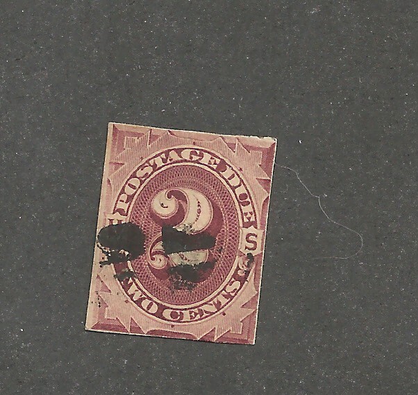 us postage due , , 2 cent,  J 16