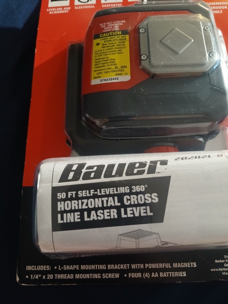 2 @ Bauer 50ft Self-Leveling 360 Degree & 100 ft Self Leveling 3 Dot Laser Level